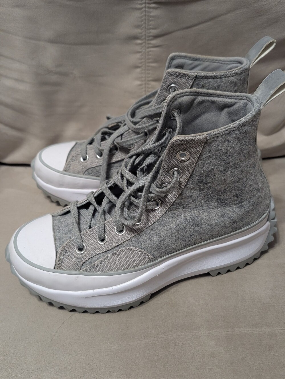 Women’s Converse Run Star Hike High Gray Black Ice Ash Stone Sneaker 